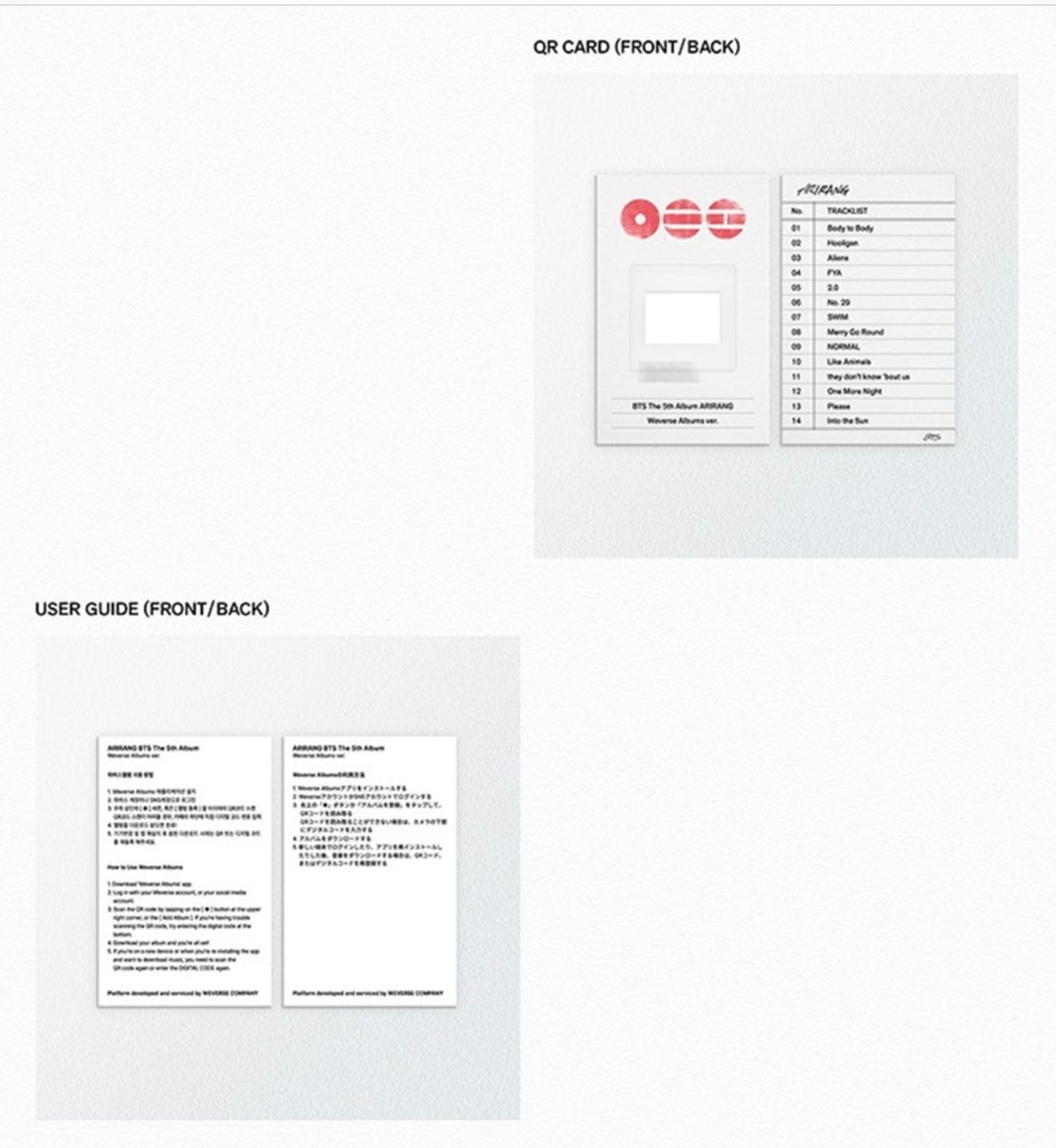 BTS - Arirang (Weverse Ver.) 5th Album